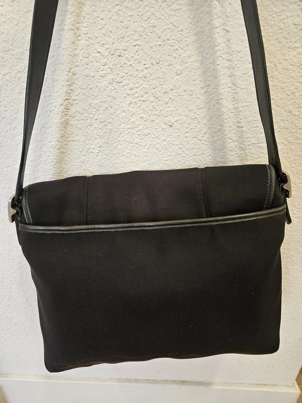 Coach Black Nylon & Leather Crossbody Messenger Bag - Style 6226